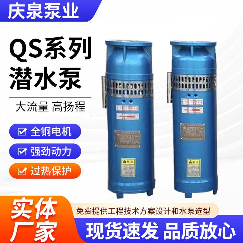 QS系列潜水泵音乐喷泉泵水浸式潜水泵不锈钢景观泵电动景观池水泵