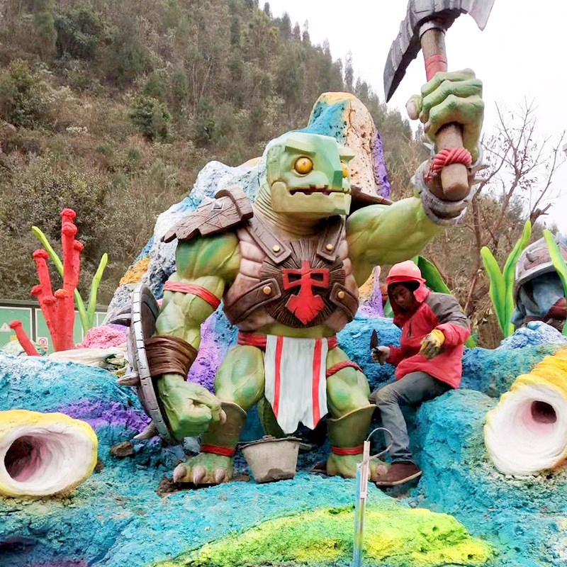 玻璃钢海洋公园主题雕塑陈列摆件海洋馆大型主题S虾兵蟹将怪兽造
