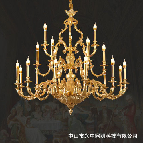 法式吊灯轻奢客厅蜡烛吊灯欧
