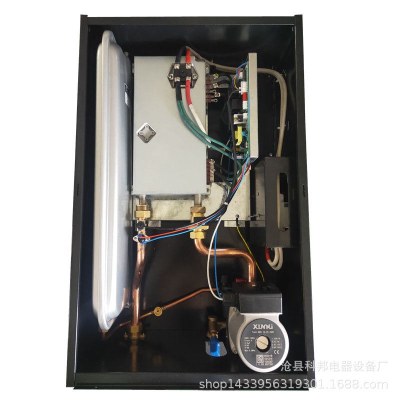三维迷宫内置泵电壁挂炉 密闭式半F导体 智能加热电采暖锅炉