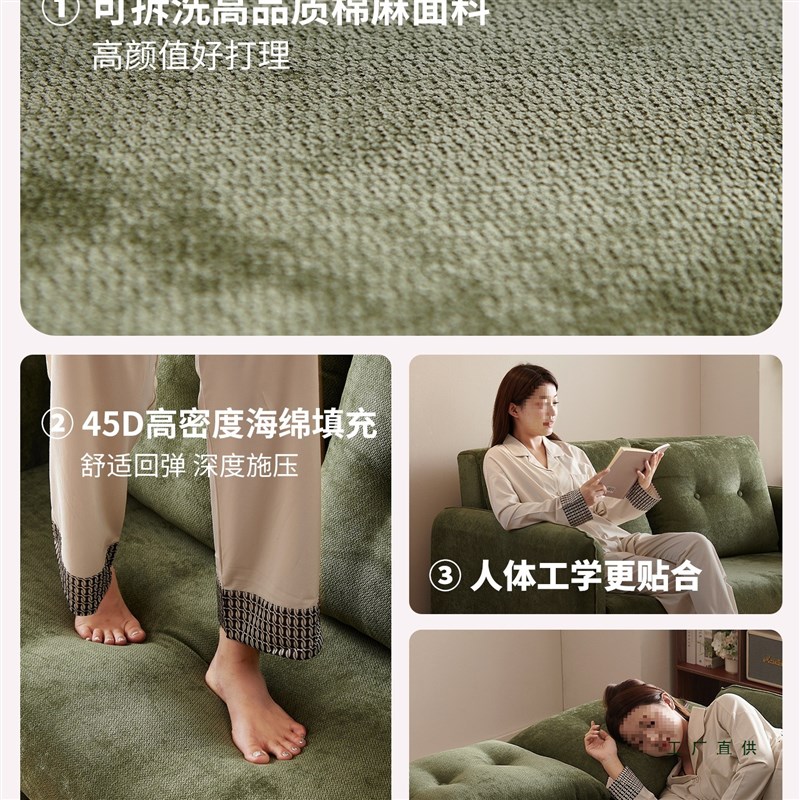 沙发床折叠两用小户型现代简约双人多功能O可调节收缩伸缩沙发