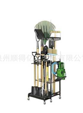 亚马逊  铁艺园林工具直钩悬挂置物架壁挂式墙上整理架花园