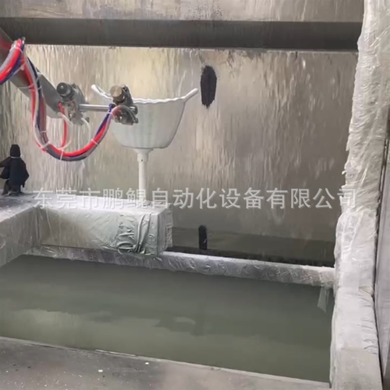 东莞横沥6轴花盆l喷漆设备 塑胶花盆小型自动喷油机器 喷色设