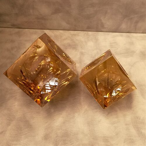 【厂家直销】新中式摆件创意软装轻奢水晶魔方酒店客厅玄关装饰品