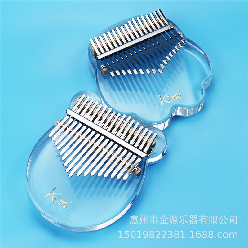 kimi亚克力水晶卡林巴 指拇琴 透明17音手指琴零售拇指钢琴图片