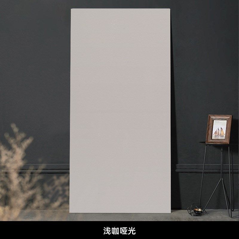 0.48陶瓷薄板600x1200纯白纯灰厨房卫生间墙砖素色微水泥超薄瓷砖