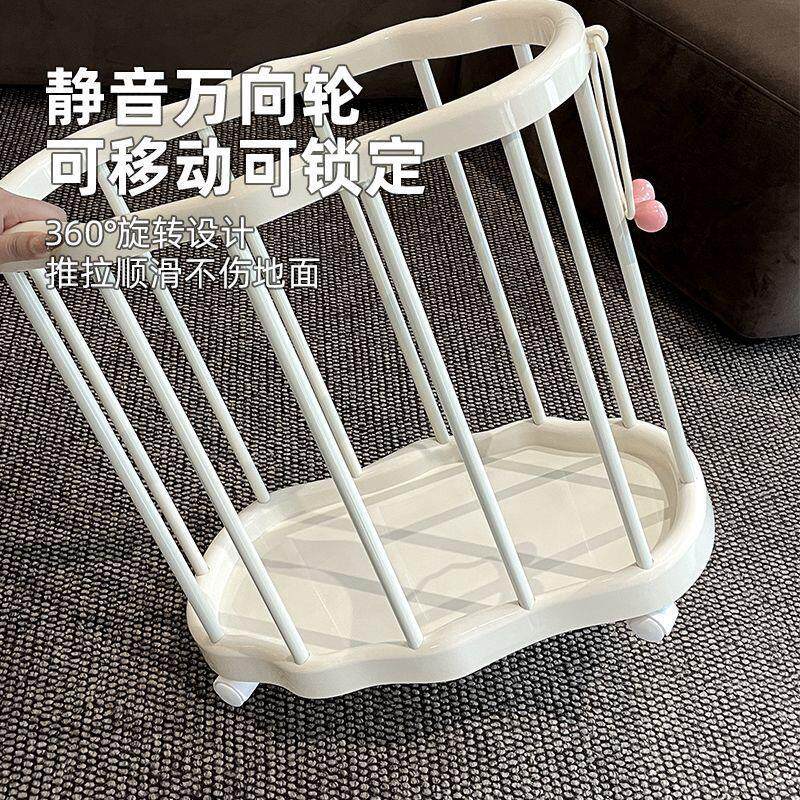 跨境奶油风轻奢脏衣篮可移动家用体育器材收纳浴室衣服置物架储物