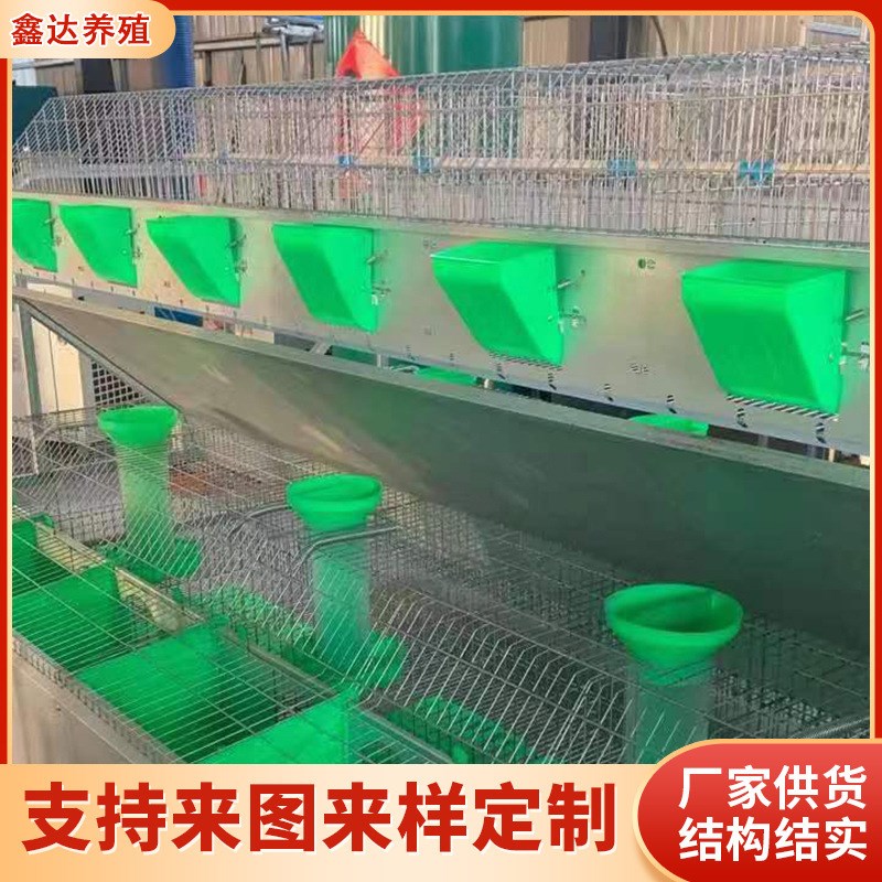 销售欧式24笼位双层繁殖兔笼 养兔用多功能养殖笼具自动喂料兔笼