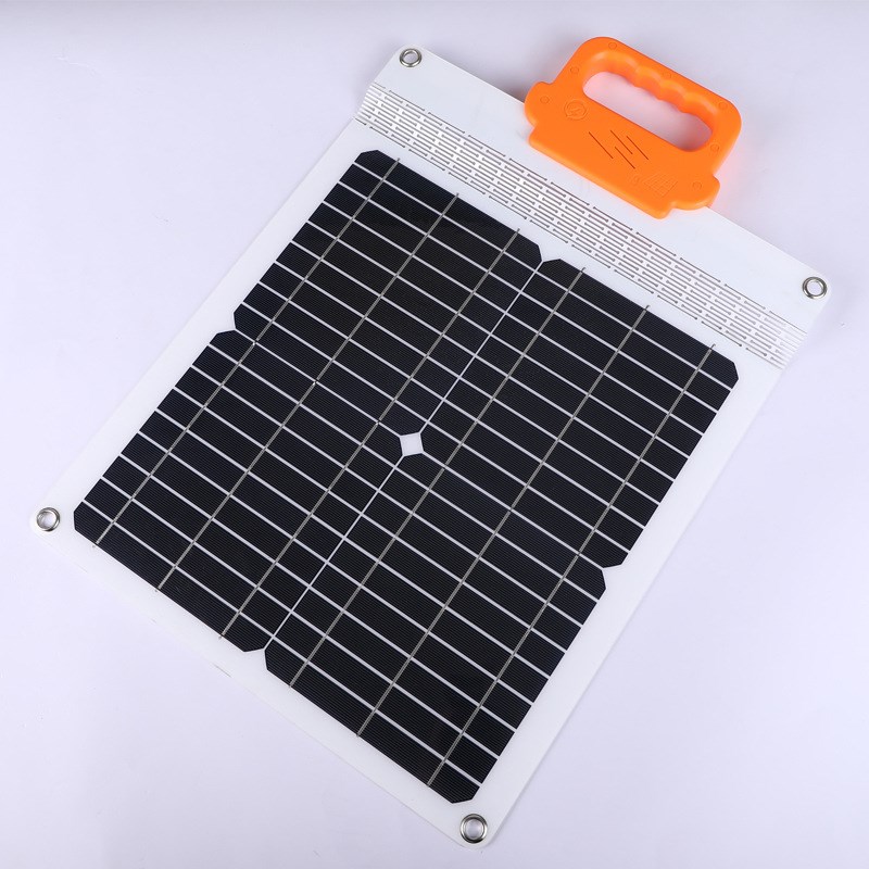 柔性太阳能板20W太阳能户外车载供电房车露营18V12V9VX5V电池充电