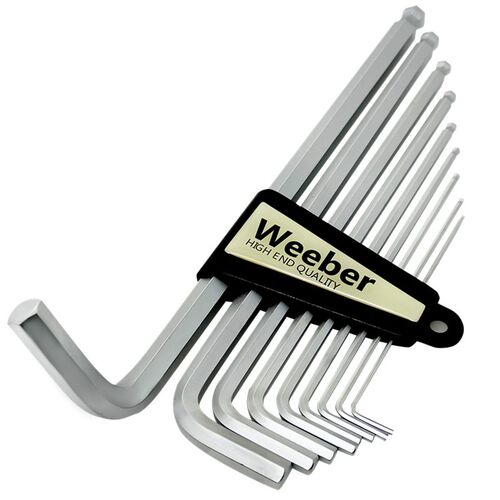 日本weeber威也球头内六角扳手组合套装球头公制特长内六方螺丝批