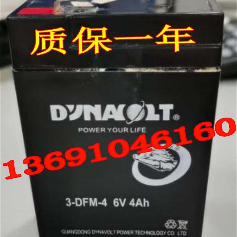 DYNAVOLT猛狮蓄电池 3-DFM-4 6V4AH玩具车 小孩子电动摩托车电瓶