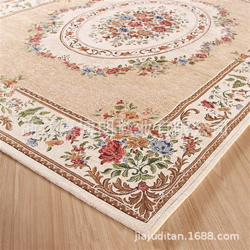 田园风提花地垫进门家用厨房脚垫客厅卧室沙发垫防滑地毯地垫