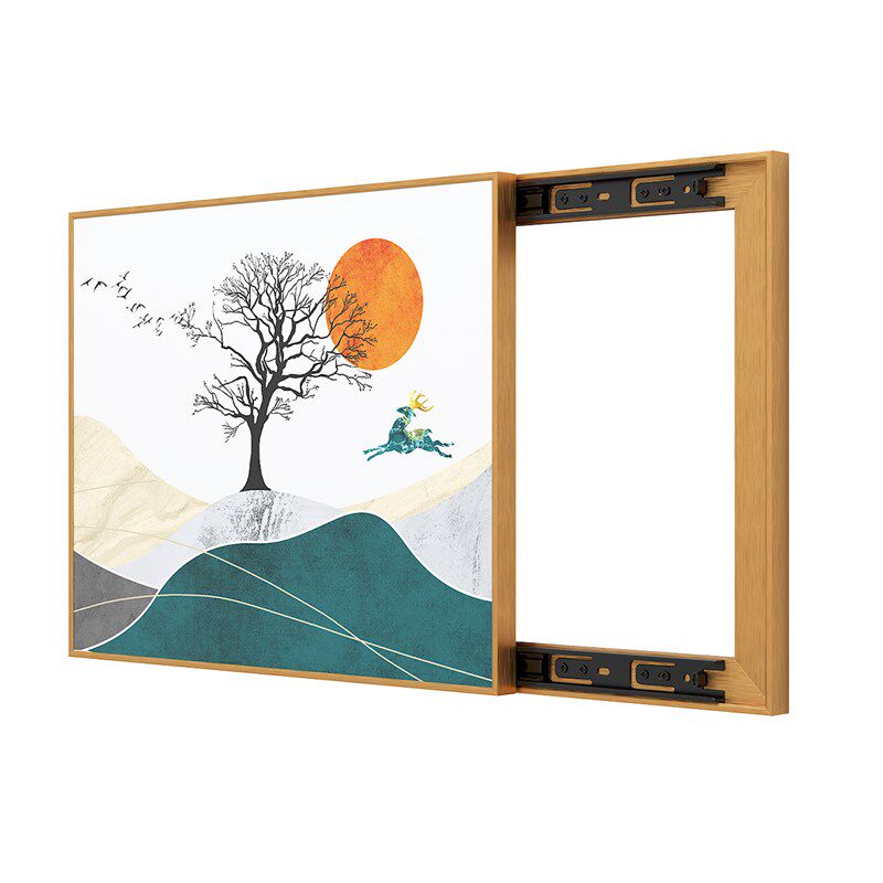 北欧简约电表箱画 铝合金推拉电箱遮挡挂画家居装饰画配电箱挂画