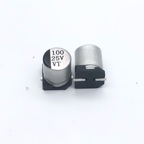 电解电容100UF25V 体积 6.3*5.4 贴片铝电解电容25V100UF厂家