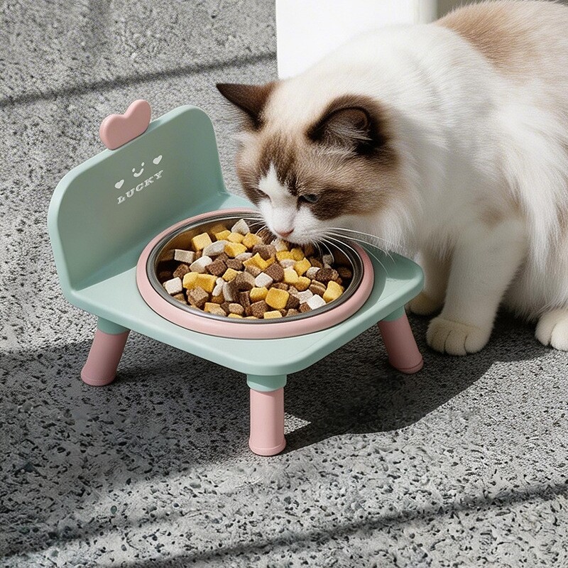 宠物碗猫碗狗碗防打翻护颈不锈钢
