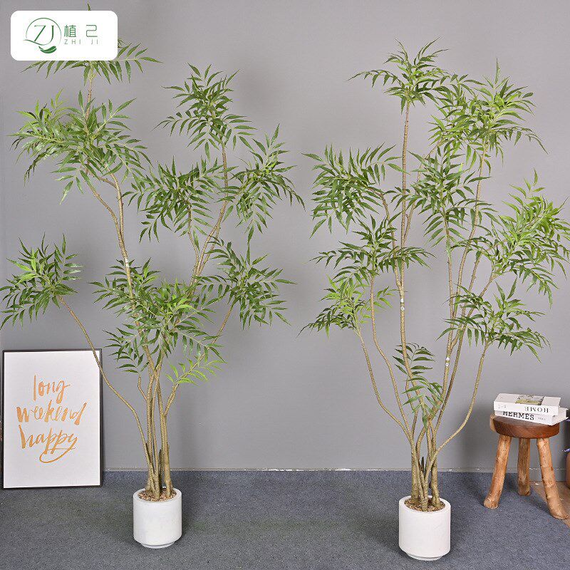 仿真十大功劳假植物室内家居装饰落地盆栽绿植橱窗竹叶草南天竹