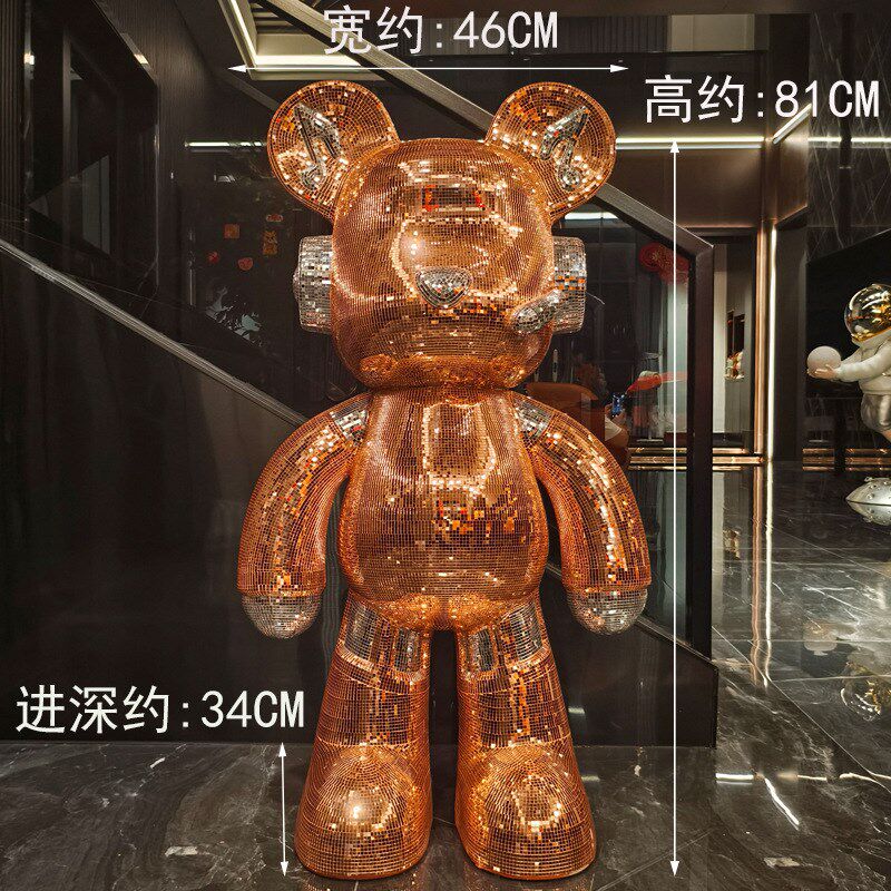 创意DJ熊带音响大型落地摆件客厅电视柜酒店大堂别墅家居装饰品
