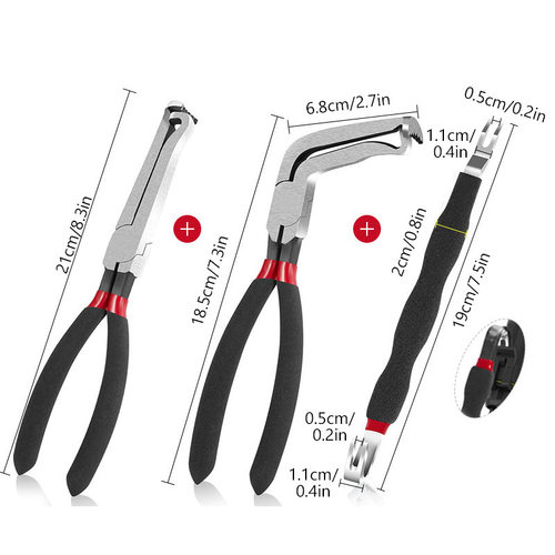 电器断连钳三件套+汽车卡扣钳 拆卸器套装 汽车线路分离工具组合