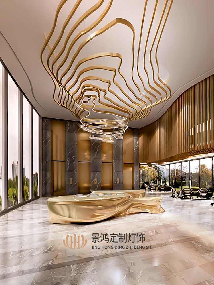 梯田山脉灯大堂酒店沙盘大厅售楼部展厅商务洽谈区别墅异型灯其他