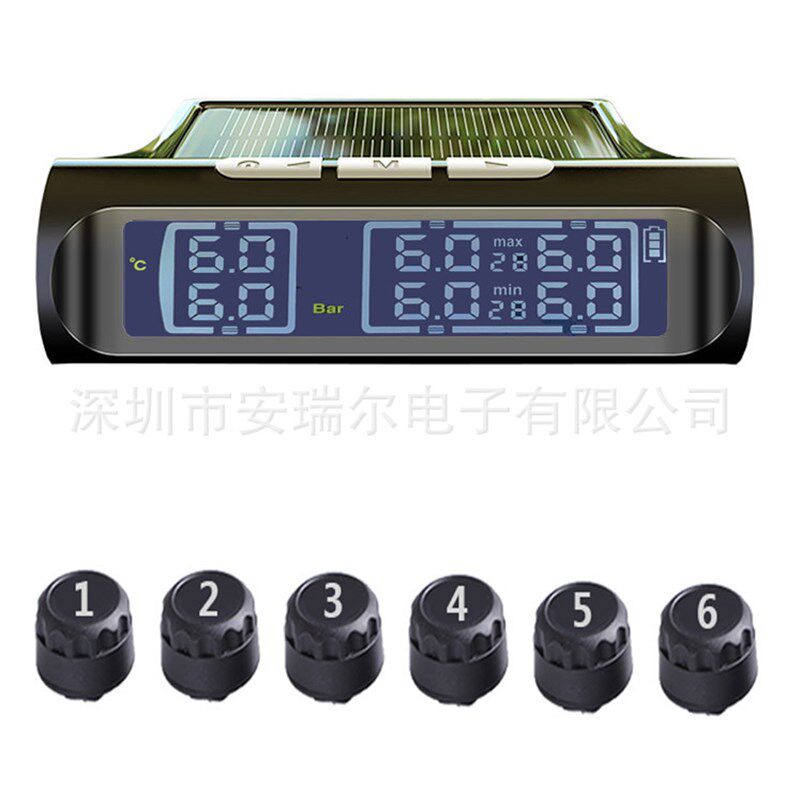 太阳能无线胎压监测器TPMS胎压监测器房车卡车轻卡货车胎压检测器