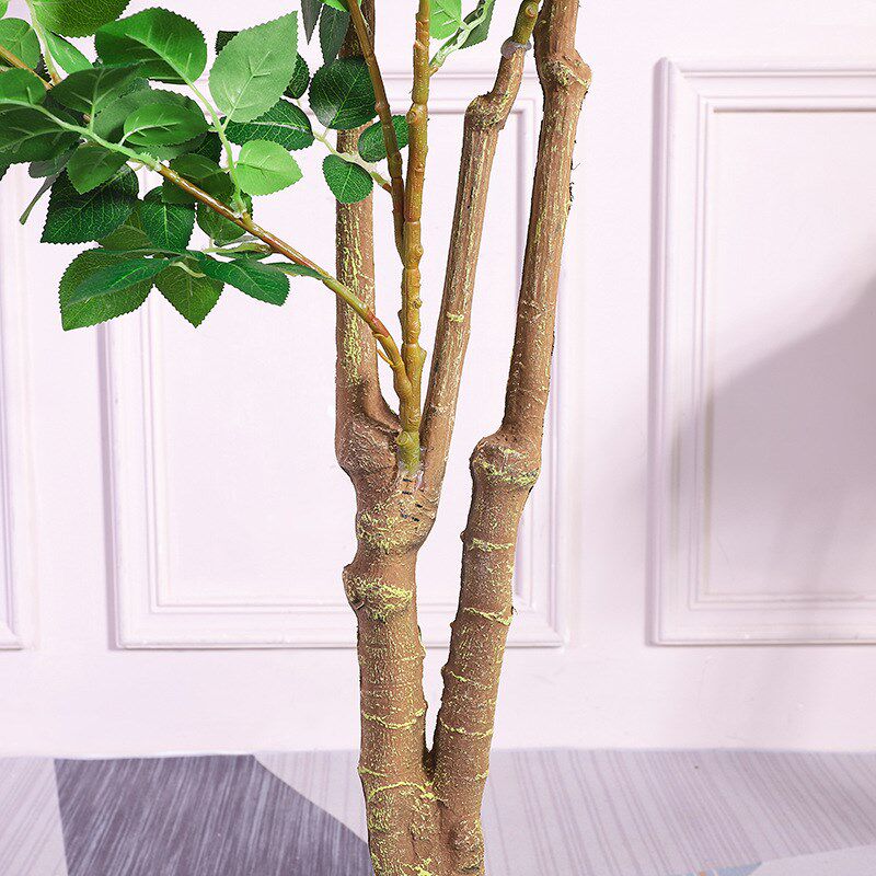 厂家仿真植物盆栽玫瑰花牡丹假花客厅落地装饰品室内植物盆景