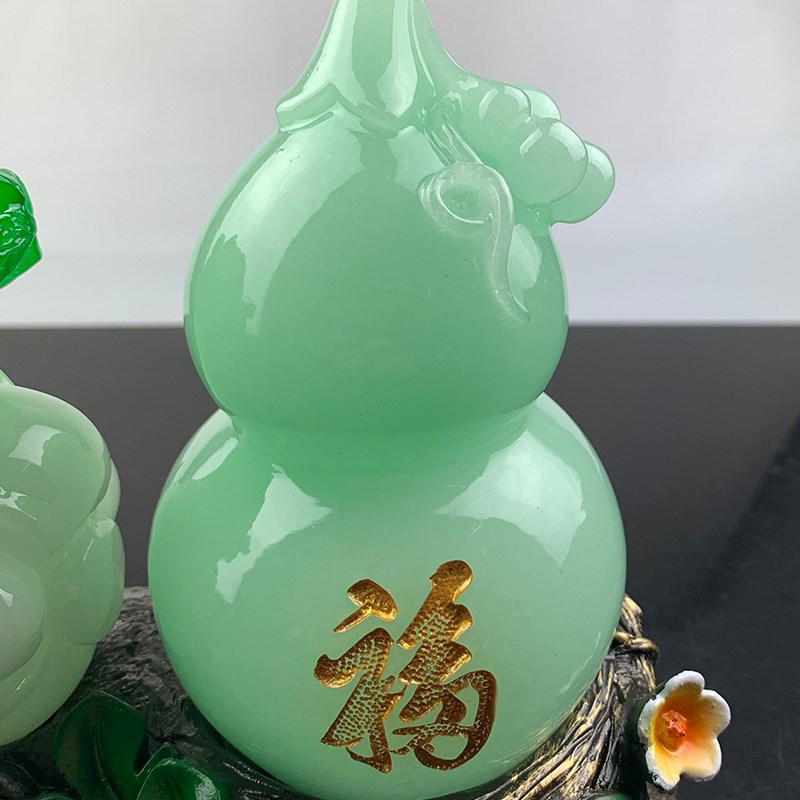 白菜摆件 树脂玉白菜招财纳福工艺品摆件 创意商务促销摆件送客户