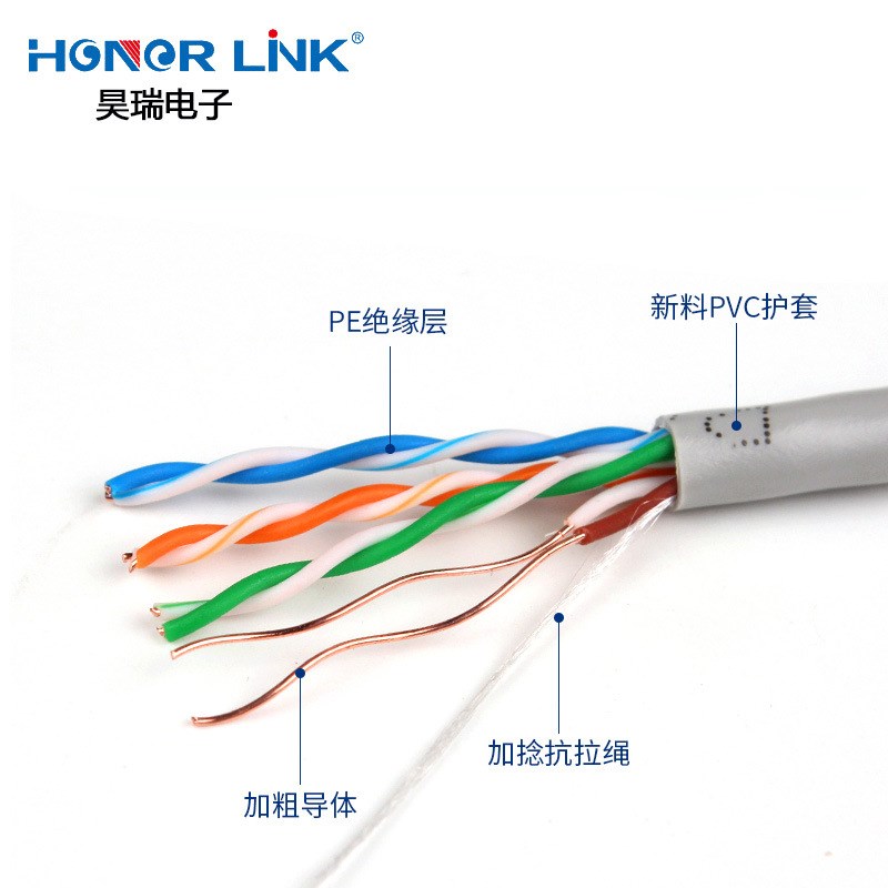 超五类网线室外整箱电脑监控线cat5e非屏蔽视频万兆宽带网络线