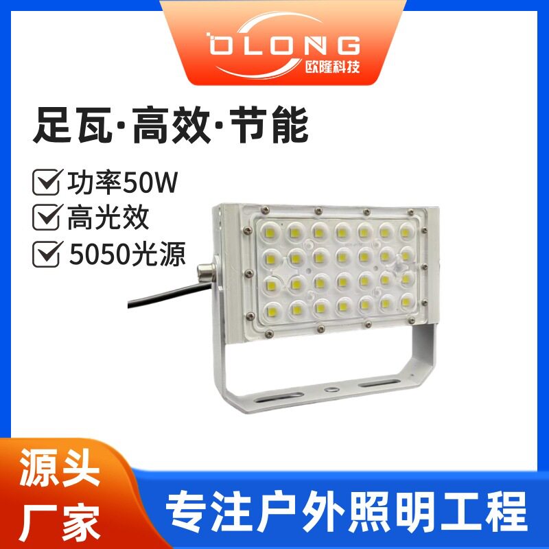 LED投光灯户外防水50W工程用