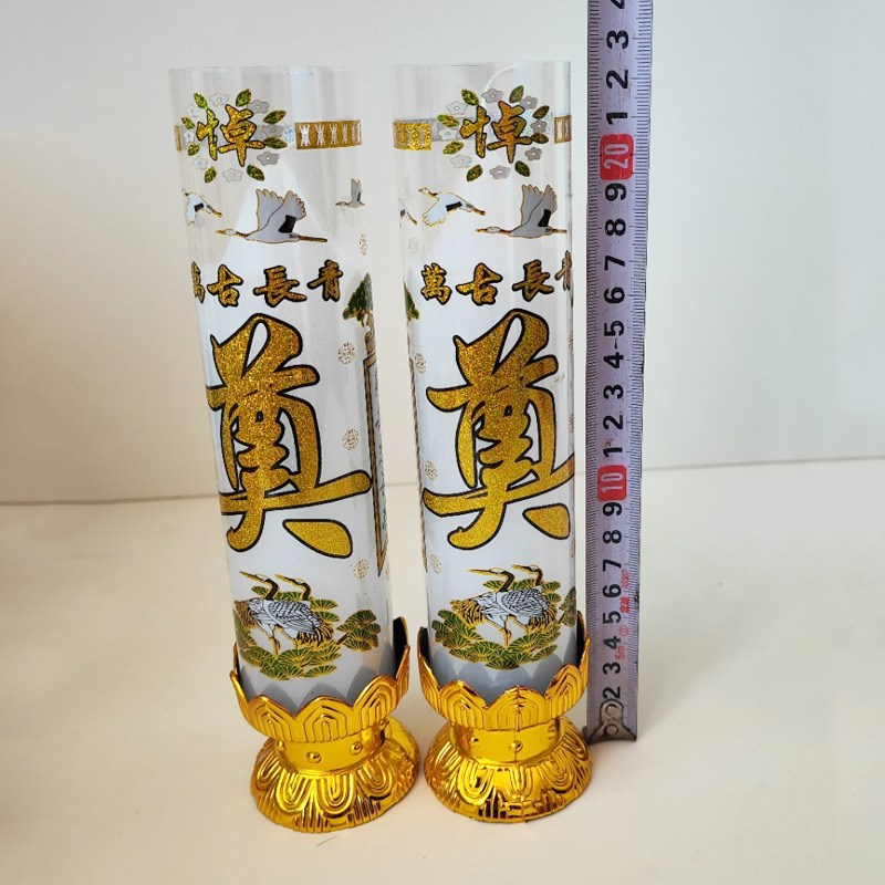 鑫鹏殡葬用品 松鹤蜡 摆设防风蜡烛 白事灵堂祭祖用品