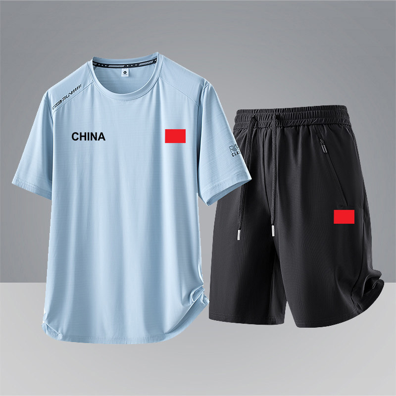 国家队男士China短袖运动套装