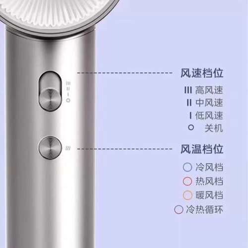 人杰高速吹风机负离子1600W家用速干护发电吹风磁吸风嘴大功率V11