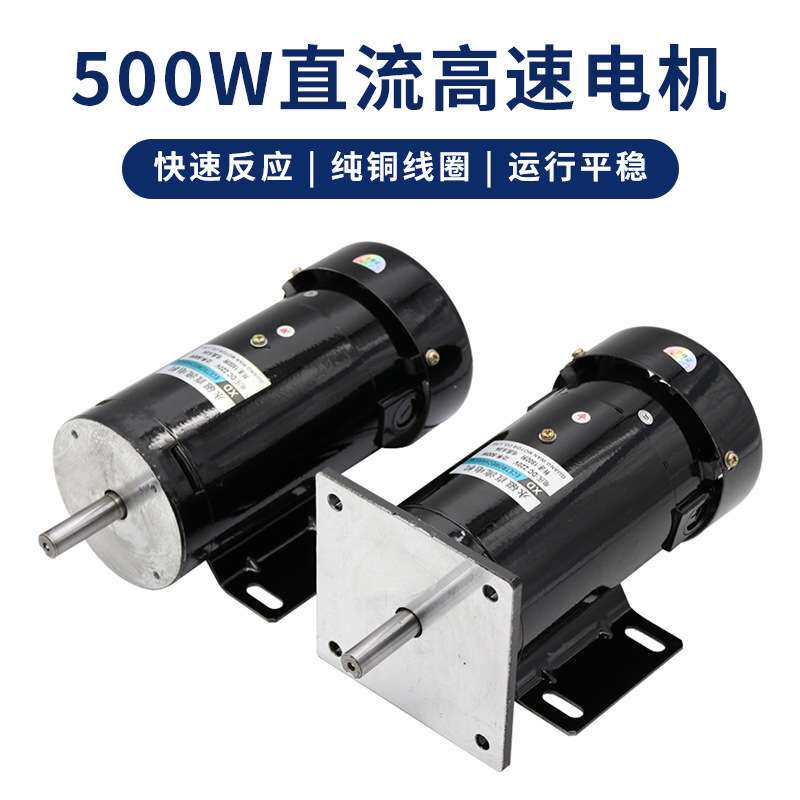 厂家直销500W直流电动机DC220V永磁马达3000转高转速大力矩电机