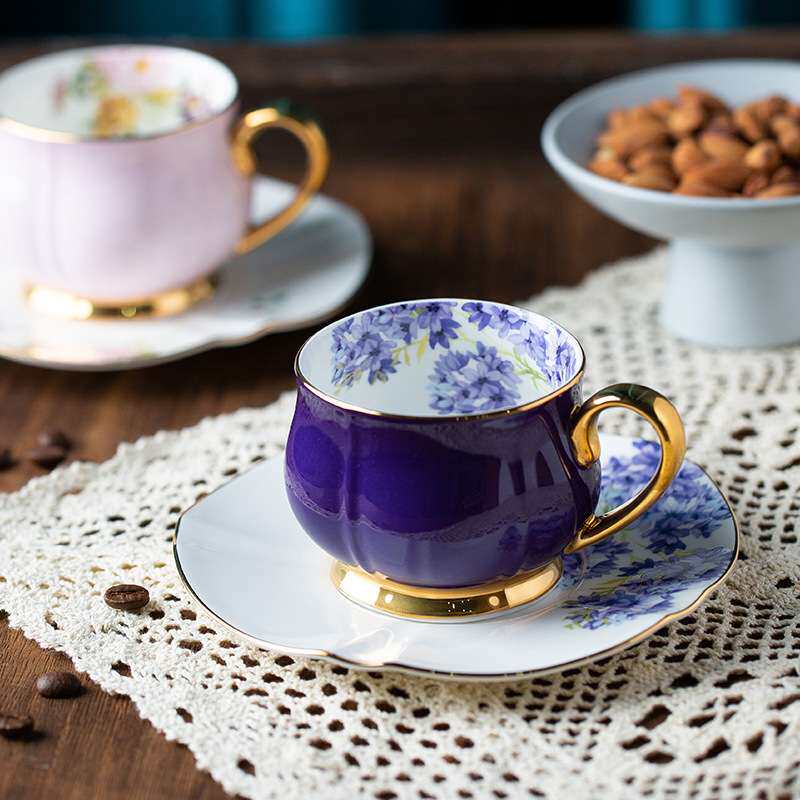意式骨瓷咖啡杯精美情侣杯200ml杯碟咖啡具意式手冲茶杯