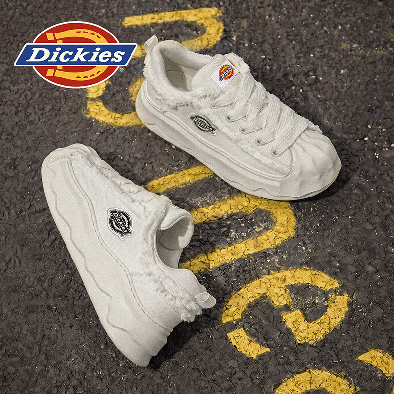 Dickies贝壳头溶解帆布小白鞋男
