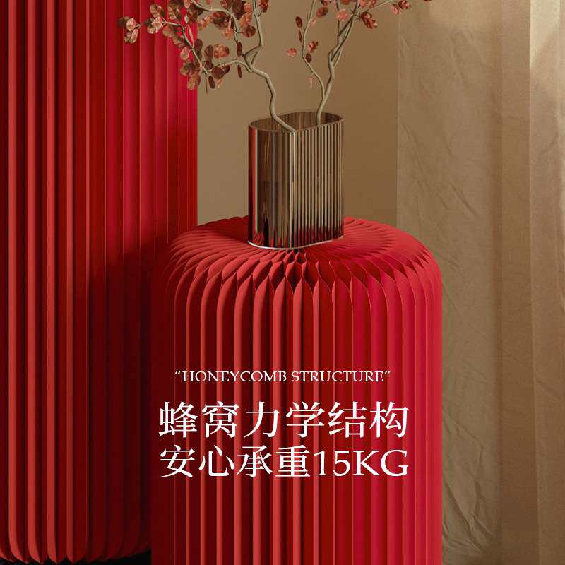十八纸中岛展示柜台线下实体店展会艺术产品样品陈列柜拼色圆柱