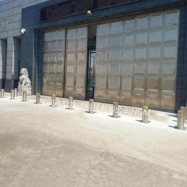 尼高迈供应升降式自动警示伸缩柱手动液压不锈钢拦车杆成品挡车柱