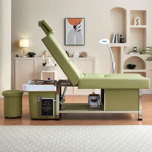 Massage head therapy bed Thai style shampoo bed
