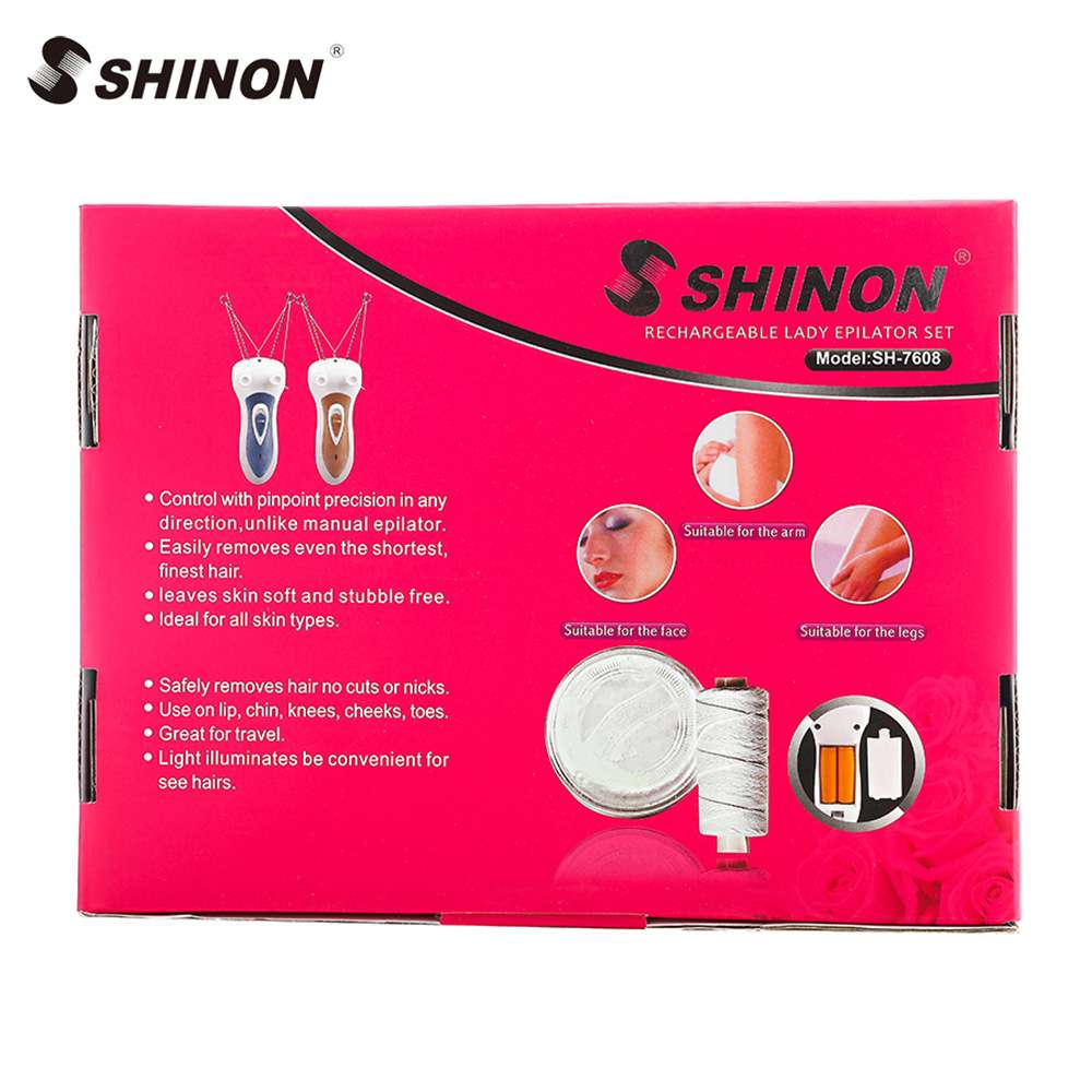 SHINON厂家货源女士专用脸部棉线拔毛器除唇毛剃毛器挽脸器