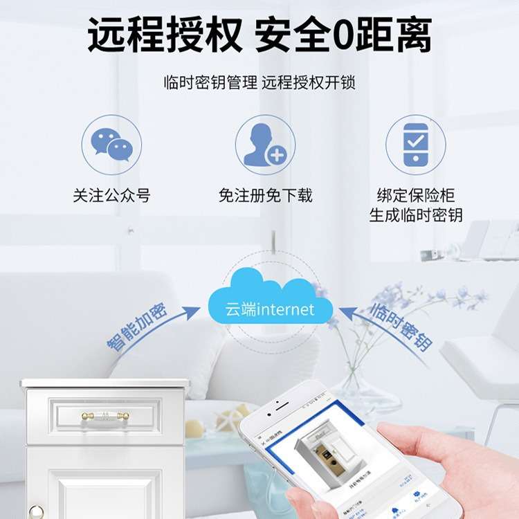 智能床头柜保险柜一体防盗隐藏式保险箱家用小型防盗指纹密码锁