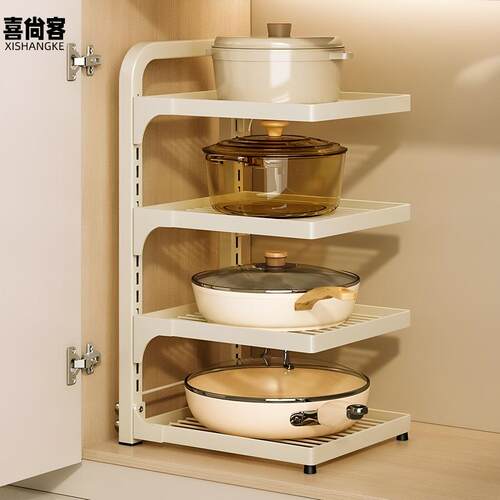 厨房专用多层收纳架橱柜内嵌式含