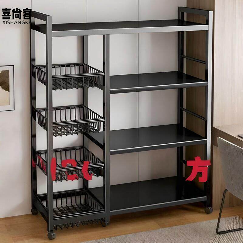 厨房落地多层置物架蔬菜篮+烤箱