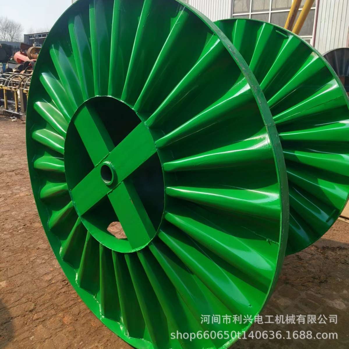 厂家供应电缆轴盘瓦楞线盘全铁冲压高速线盘工字轮放线架
