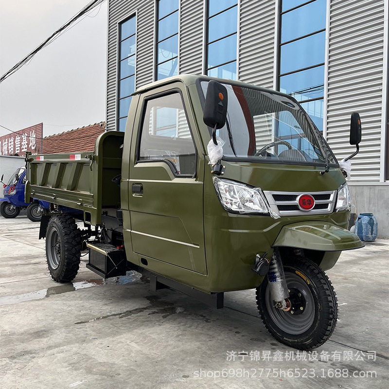 新跨境水冷燃油三轮摩托车汽油发动机货运家用助力农用自卸三轮车