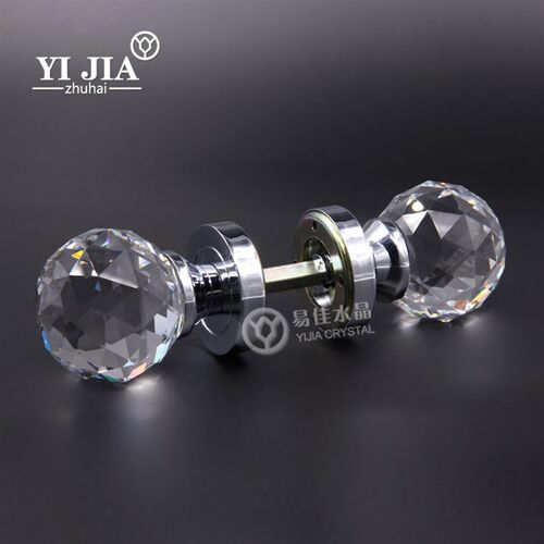 【水晶门把手】浴室门水晶把手 锌合金玻璃门水晶拉手 家具五金