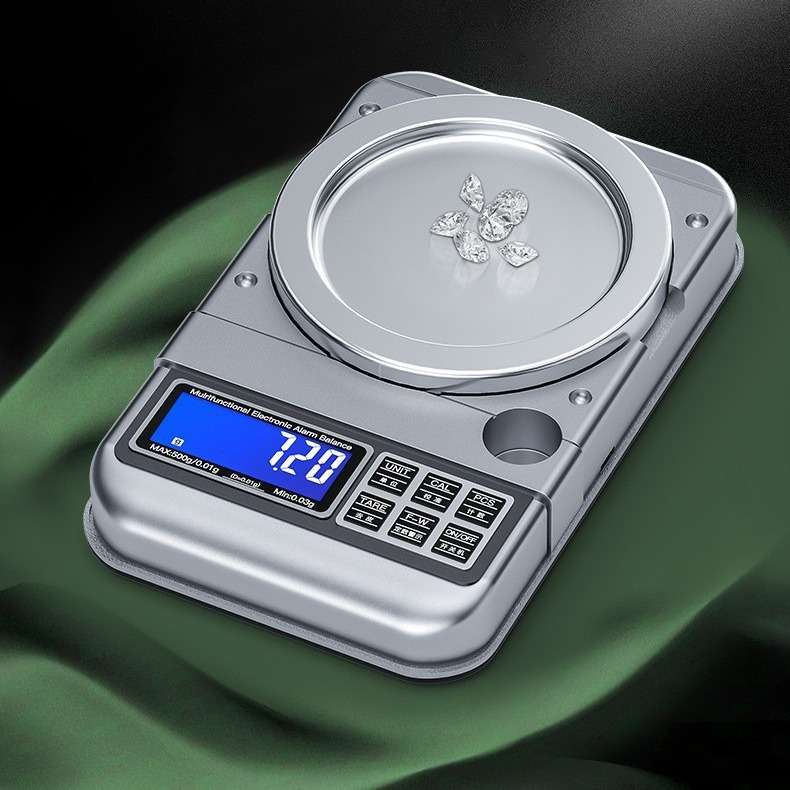 订量报警电子天平秤1000g/0.01g电子秤珠宝秤克拉秤5000g/0.1克称