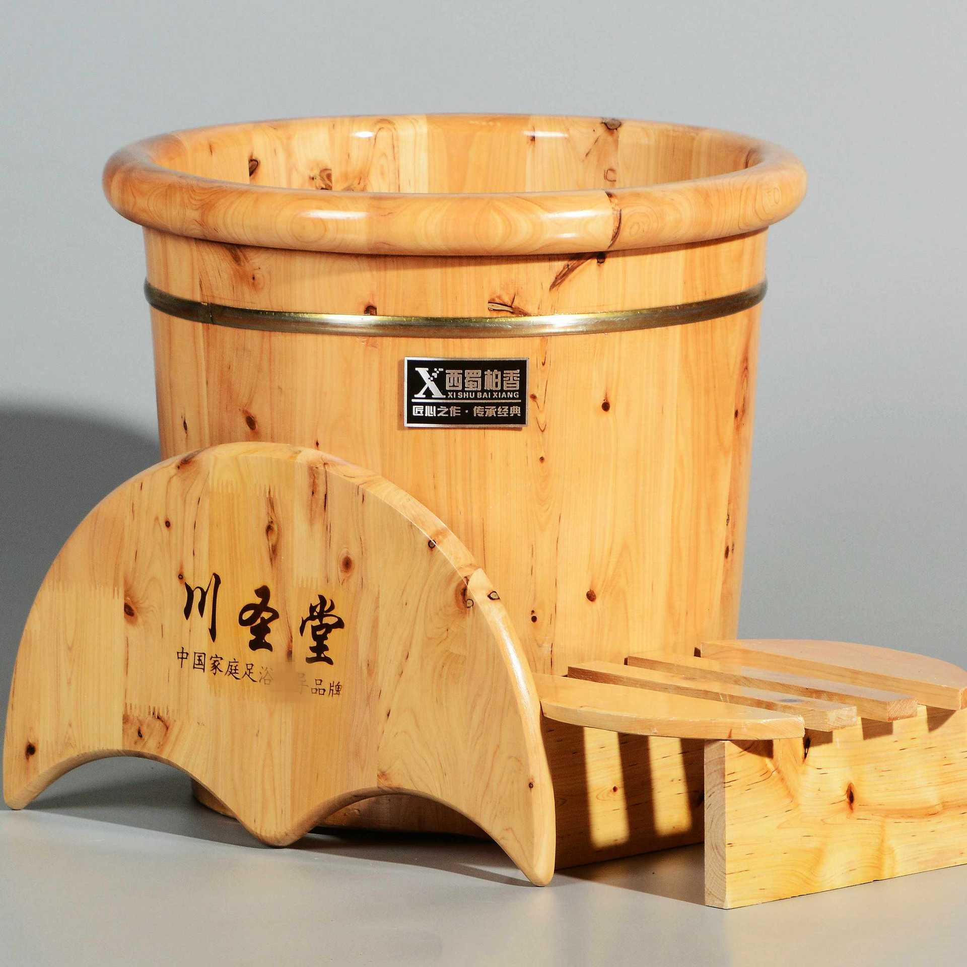 藏生堂藏奥堂川圣堂藏御堂香柏木足浴泡脚木桶家用木质高深桶熏蒸