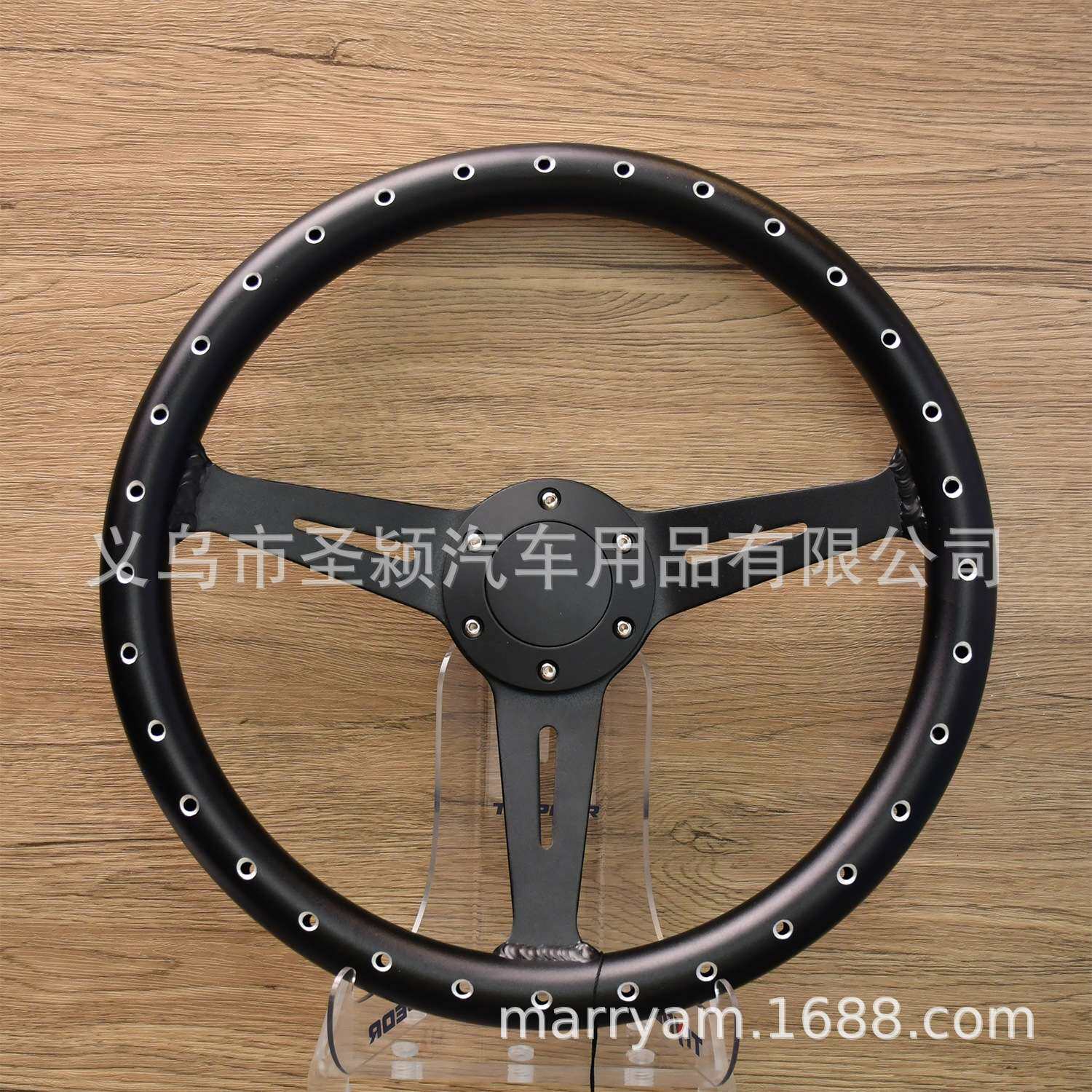 个性洞洞方向盘350mm14寸全铝金属汽车改装方向盘设计感