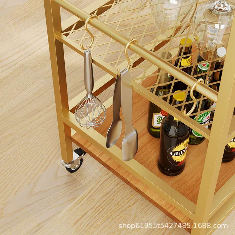 现代商用移动餐车酒店餐厅酒水车小吃茶水车点心蛋糕手推车送餐车