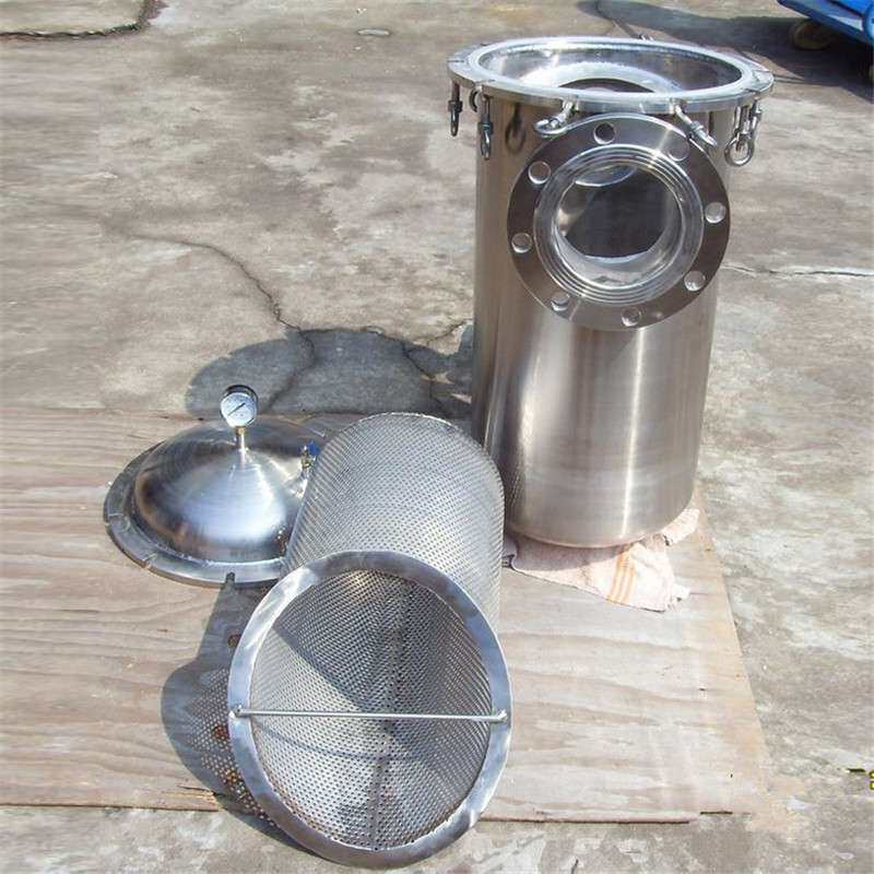 提蓝式快开滤污器管道除污器污水毛发过滤器 304不锈钢篮式过滤器