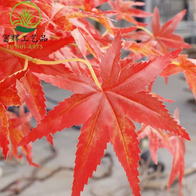 仿真红枫树桃花树桃花大型布景仿真树仿真花装饰道具摆件厂家
